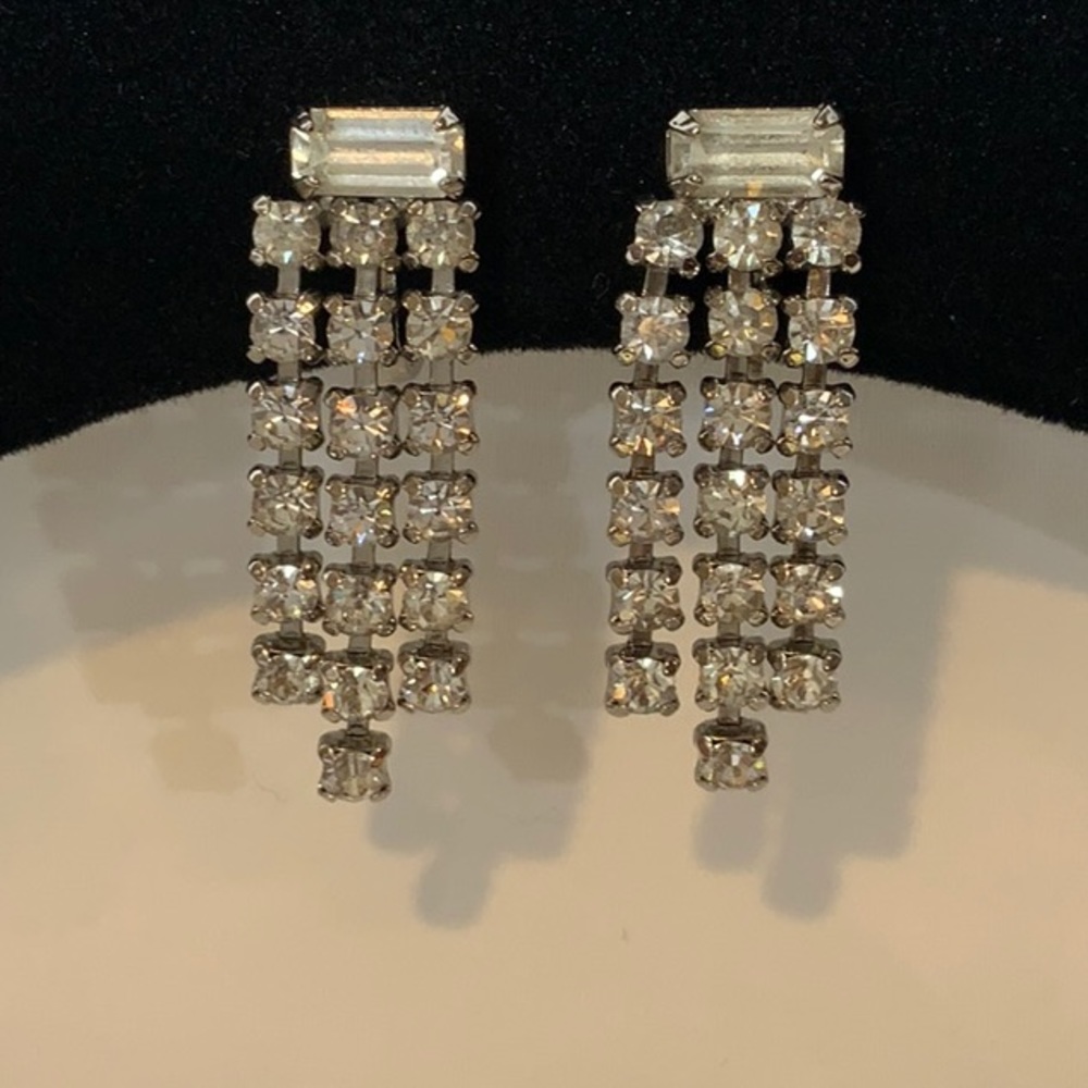 ART DECO Cubic Zirconia Drop Earrings